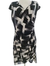 ✨ 2 BIZ Robe Élégante pour Femmes Noir XL Manches courtes Encolure en V ✨