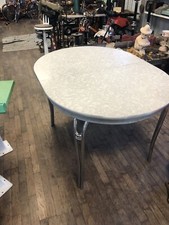 Vintage,  Howell Co, Mid Modern, Chrome Formica  Kitchen Dining Table, MCM