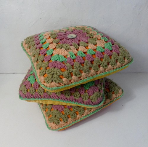 Coussins crochet vintage - au,