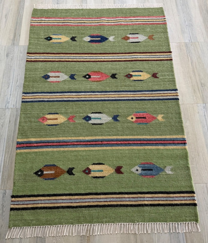 Tapis tribal laine tissée - tribal,
