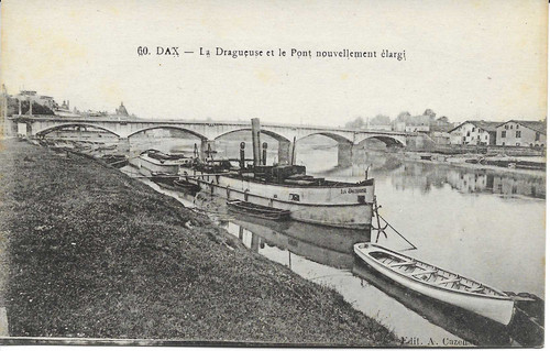 Cpa dax dragueuse - dax, et