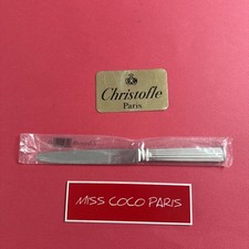 TRIAD TABLE KNIFE 24.5CM CHRISTOFLE FRANCE METAL SILVER NEW BLISTER FIRM
