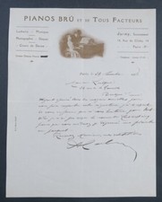 Facture PARIS 1928 PIANO BRU