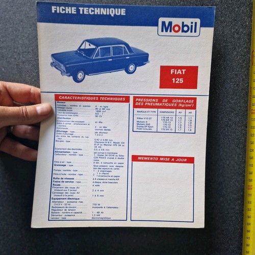 Fiat 125 fiche technique - 125,