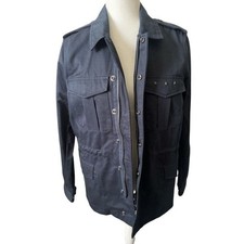 NWOT Zadig & Voltaire Blue Kayak Love Punk Cotton Long Sleeve Jacket Medium