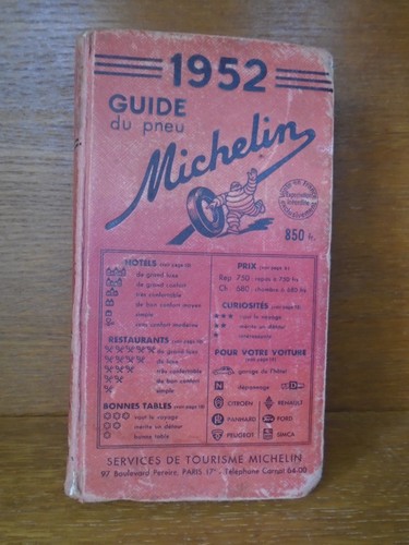 Guide pneu michelin - pneu, 1952