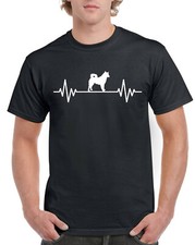 Heart Beat Rate Pulse Alaskan Malamute Dog Gift Present Unisex T Shirt Birthday