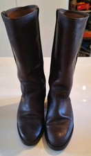 Paire De Botte / Santiag/ Western Boots En Cuir Taille 43 Vintage 