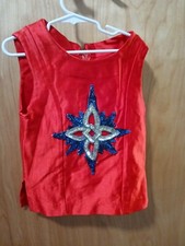 VINTAGE  GIRLS 1970's MAJORETTE BATON TWIRLER COSTUME UNIFORM TOP