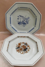 Lot of 2 Coquet Limoges Porcelain Plates Lotus Shape Water Flower Embassy