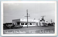  Postcard Canada Quebec L'Islet L'Oie Blanche Restaurant Texaco RPPC Photo T2
