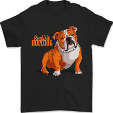 An Bulldog Anglais Chien Illustration T-Shirt 100% Coton