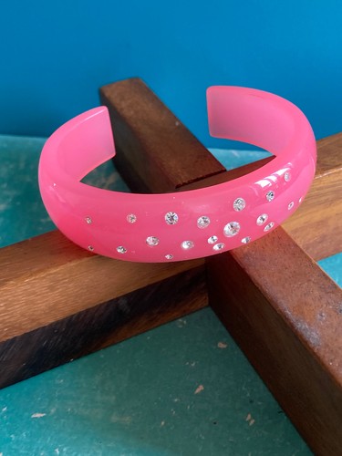Bracelet acrylique rose - acrylique,
