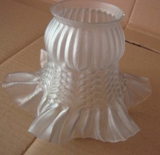 Tulipe globe en verre  blanc