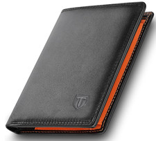 Portefeuille Porte monnaie Homme Cuir Véritable Blocage RFID/NFC 13 Porte Carte