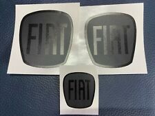 Fiat 500 Vinyl Badge overlays + steering wheel matte black and black