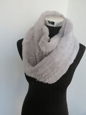 100% real rex rabbit fur scarves/ collar / fur neck women wraps /gray cape 