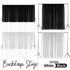 Rideaux Drapés De Fond 3x3m 3x6m Large Scène Occultant En Polyester Fête
