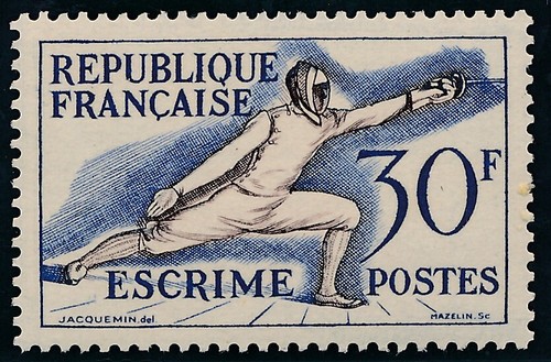 Timbre france 962 escrime - timbre, 962**