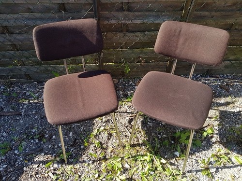 Paire ancienne chaise métal - paire,