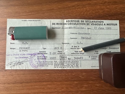 Document administratif peugeot - document,