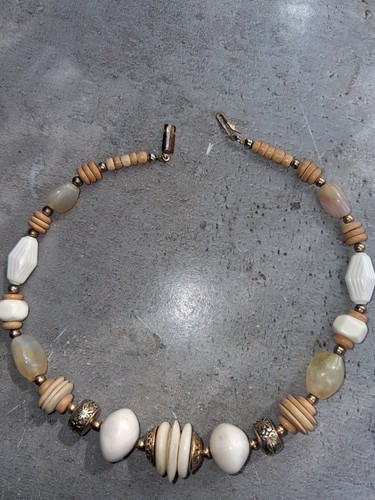 Collier perles bois - de,