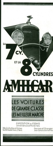 Publicité ancienne voiture