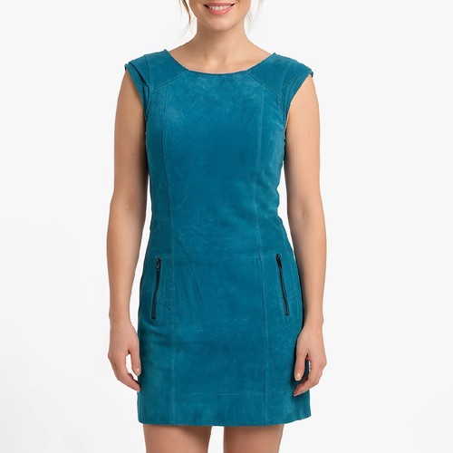 Robe cuir véritable - cuir,