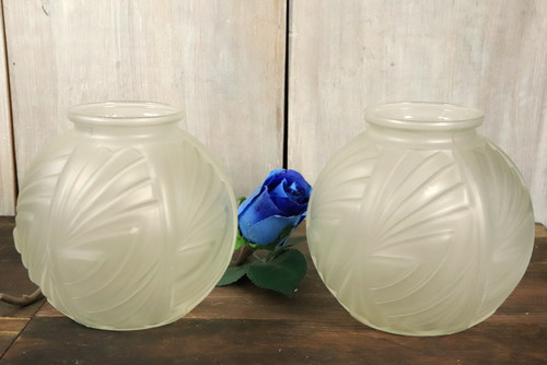 Paire vase ancien verre - de,