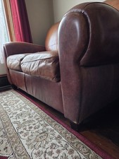 Geniue Leather Loveseat Deep