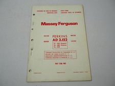 Perkins AD3.152 Engine for Massey Ferguson MF 135 140 145 Parts List 1967