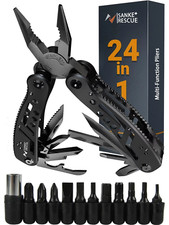 Couteau Pince Scie Multifonction 24 en 1 avec Outils Pro pour Survie et Camping