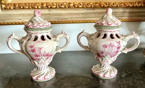 Paire vases pot pourri - de,