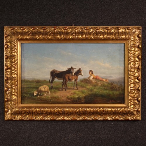 Antique peinture italien huile - peinture,