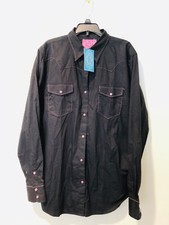 COWGIRL HARDWARE western cowgirl rodeo equestrian long sleeve show shirt Bl Sz L