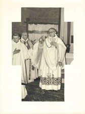 OLD PHOTOGRAPH RELIGIOSA RELIGIOUS CEREMONY SPRINKLING INCENSE CENSER