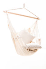 Hamac Relax IV beige pour l'extérieur fauteuil suspendu chaise suspendue coton