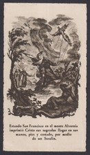 Holy card antique de San Francisco de Asis santino image pieuse estampa