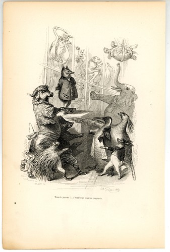 Animaux savants granville 1842 - animaux,