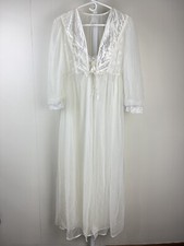 Erica Loren New York Vintage Sleepwear Peignoir Nightgown Robe Set Womens Medium