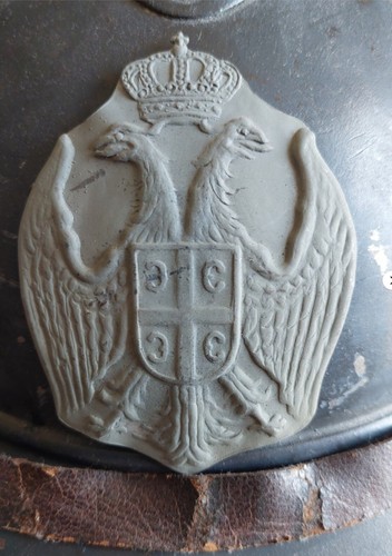 Casque adrian plaque serbe - serbe,