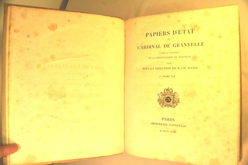 Cardinal granvelle papiers - cardinal,