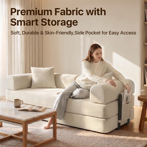 Folding corduroy sofa - folding,