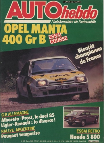 Auto hebdo 483 du - n°483,