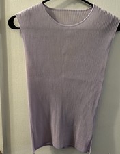 Issey Miyake Fete Pleated Lavender Tank Top Read Description Stained
