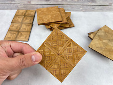 Dolls House Parquet Floor Miniature 1:12 Flooring Dollhouse Accessories 9PCS