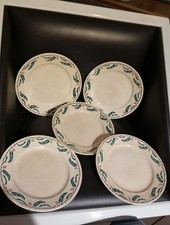 5 ANCIENNES ASSIETTES CREUSES DECOR HOUX K&G LUNEVILLE POUR TABLE DE NOEL RARES