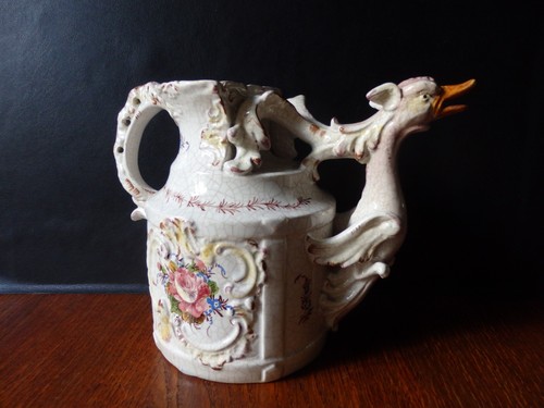 Ancien pichet zoomorphe - pichet,
