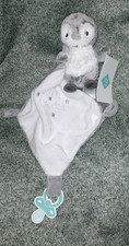 Doudou peluche pingouin gris