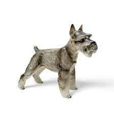 Vintage Porcelain Schnauzer Wire Haired Pinscher Dog Figurine